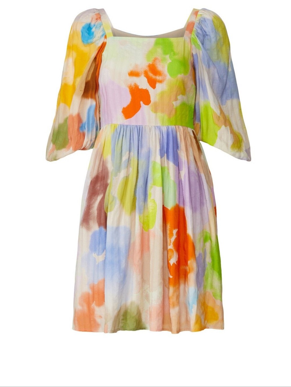 STINE GOYA Ana Dress Square Neck. 3/4 Sleeves Pull-On Size S